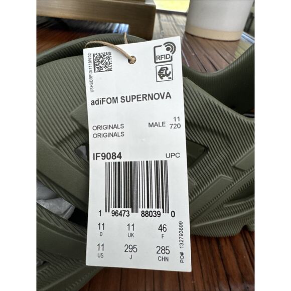 NEW ADIDAS ADIFOAM SUPERNOVA MEN SIZE 11 RARE FOCUS OLIVE SLIP ON RUNNING SHOE - Picture 8 of 11